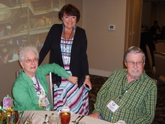 Barbara and Ken Overholt, Patti Straten (center)